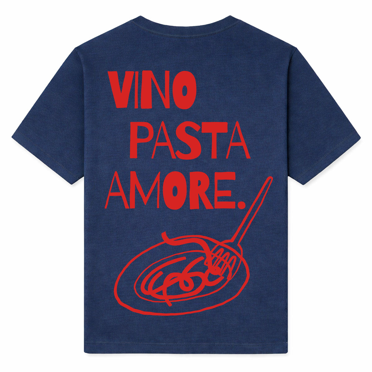 VINO PASTA AMORE - Premium T-Shirt Backprint