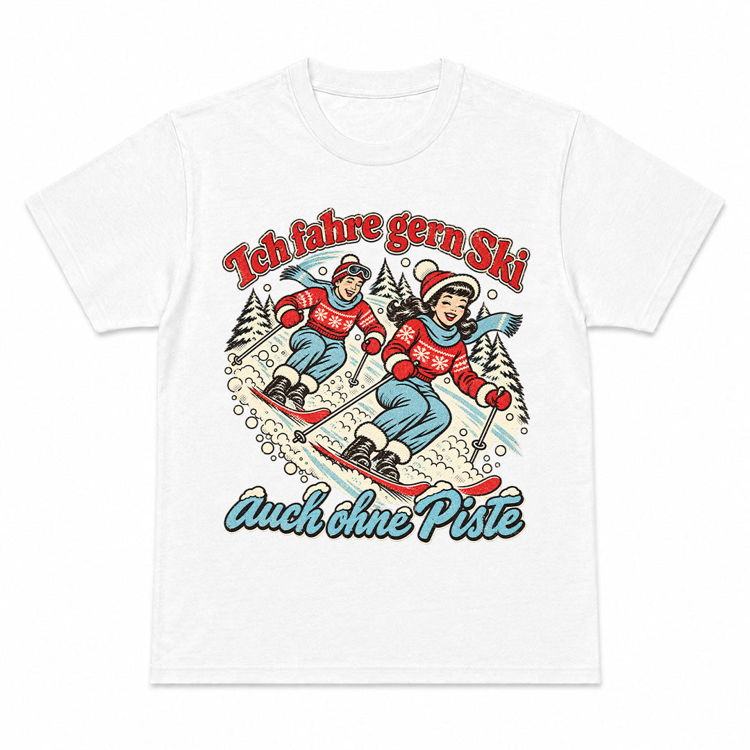 ICH FAHRE GERN SKI - Premium Unisex T-Shirt