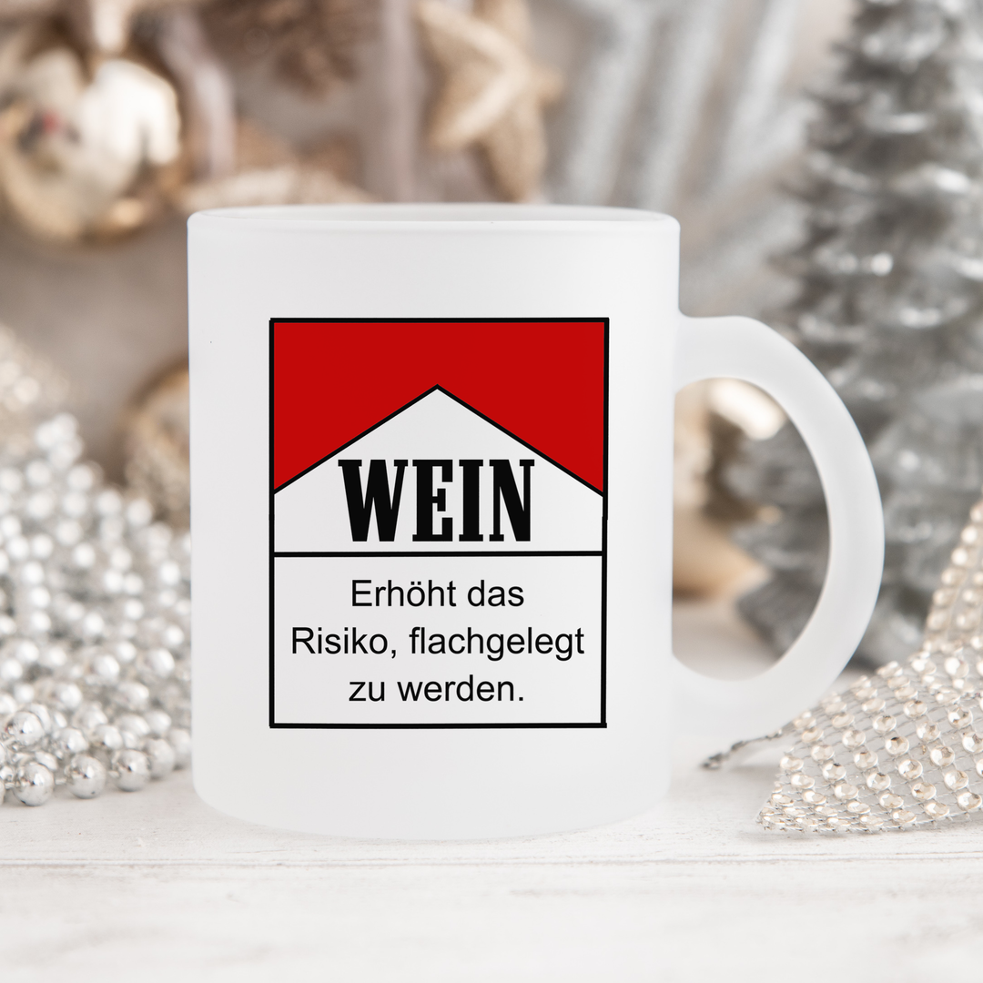 RISIKO - Glastasse satiniert