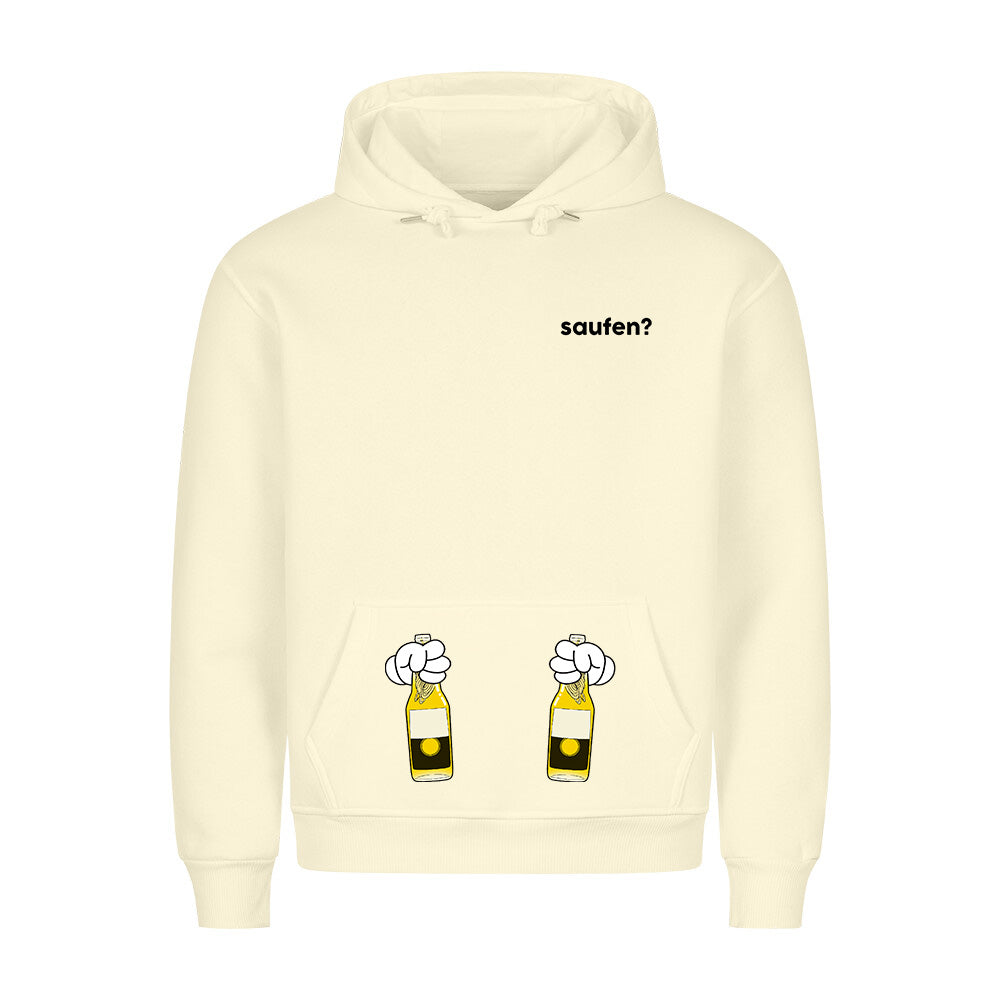 SAUFEN? - Premium Hoodie mit Taschendruck