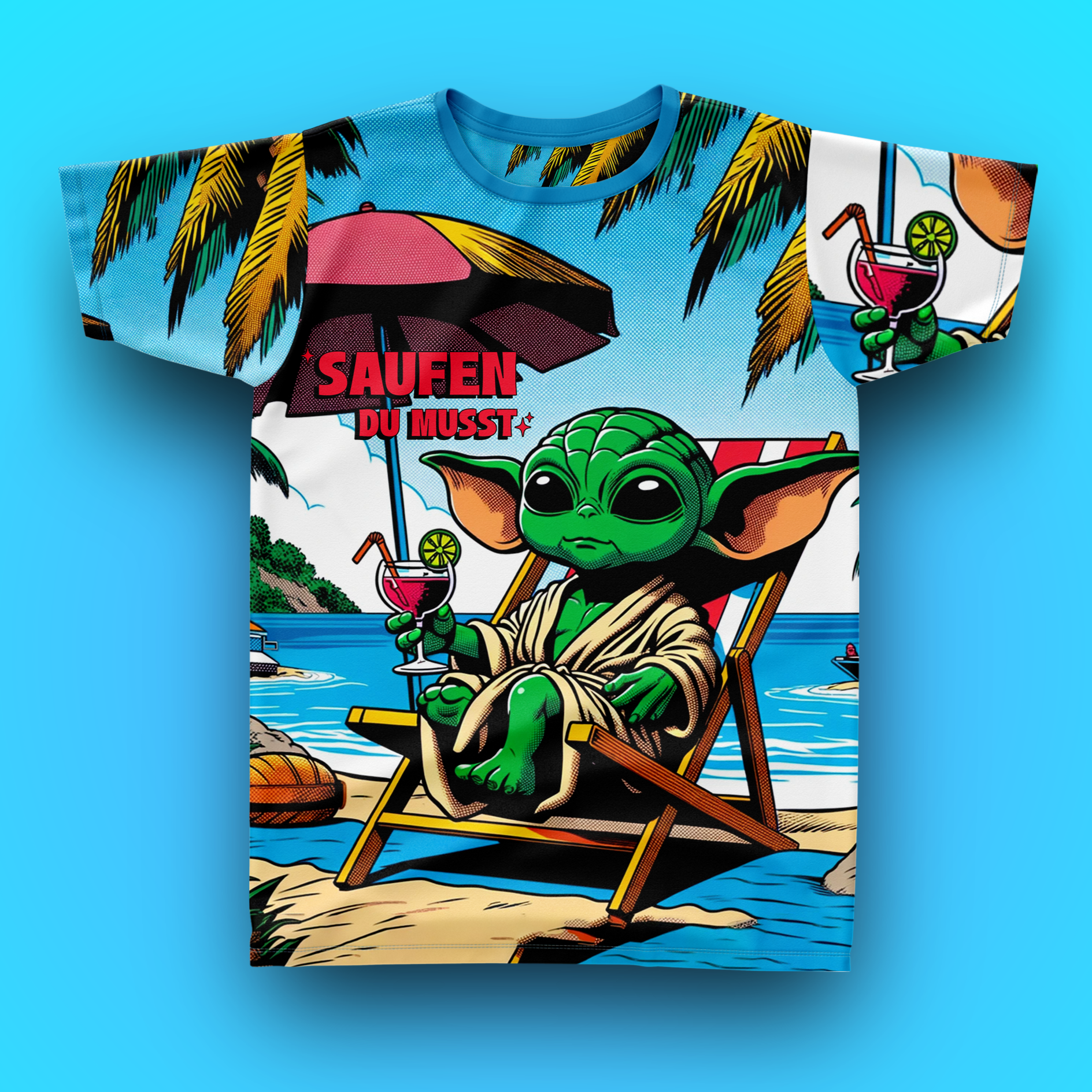 SAUFEN DU MUSST - Fullprint Shirt