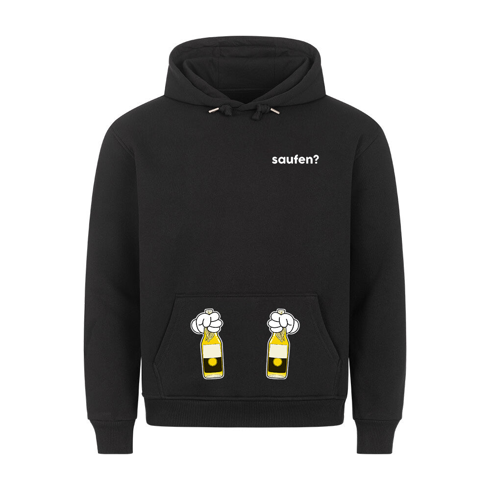 SAUFEN? - Premium Hoodie mit Taschendruck