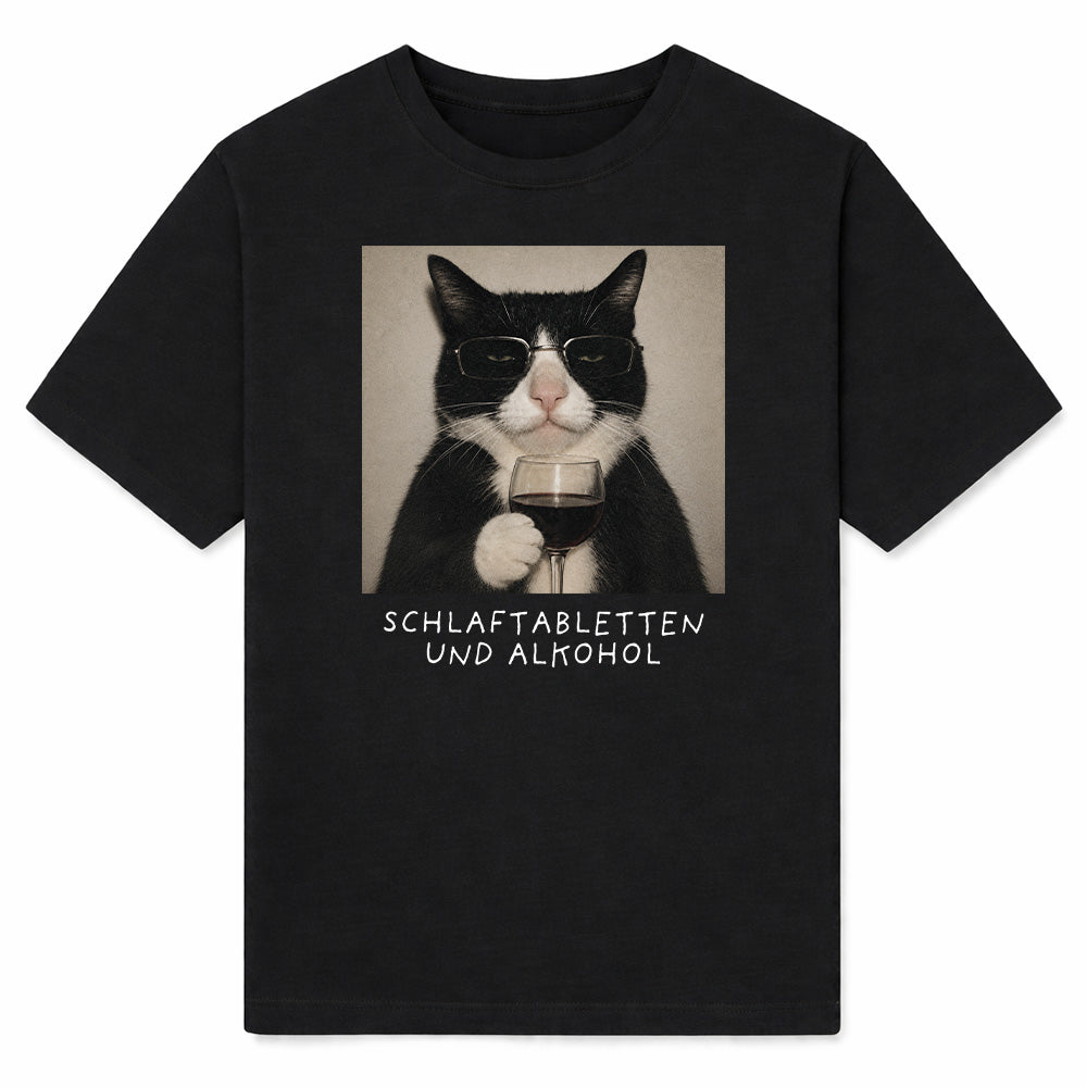 SCHLAFTABLETTEN UND ALKOHOL - Premium T-Shirt Unisex