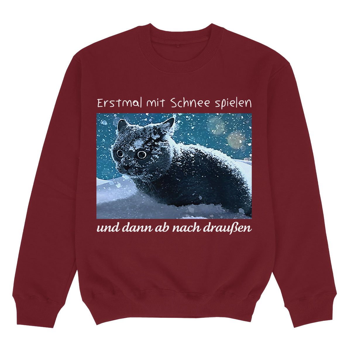 ERSTMAL MIT SCHNEE SPIELEN - Premium Sweater