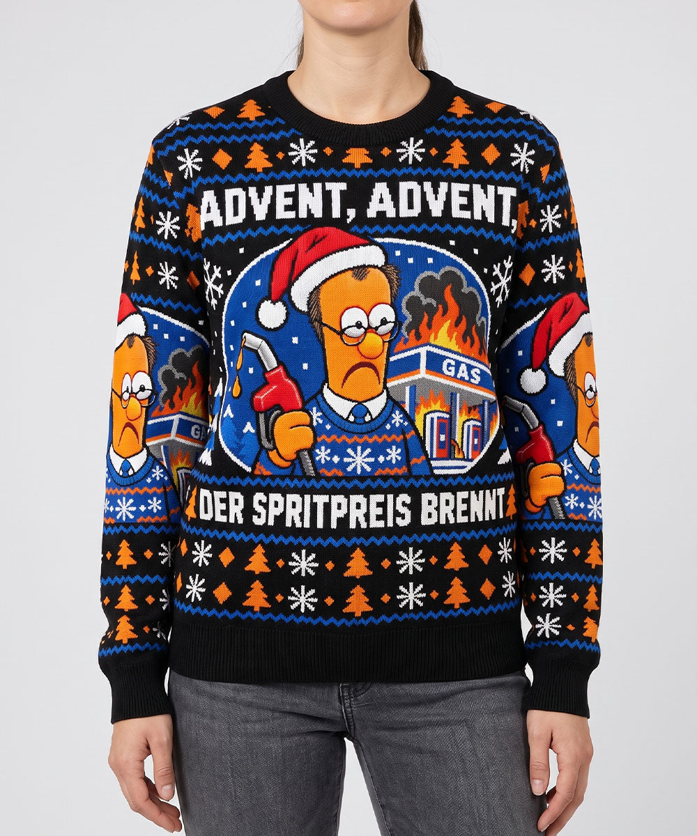 DER SPRITPREIS BRENNT - Signature Christmas Sweater