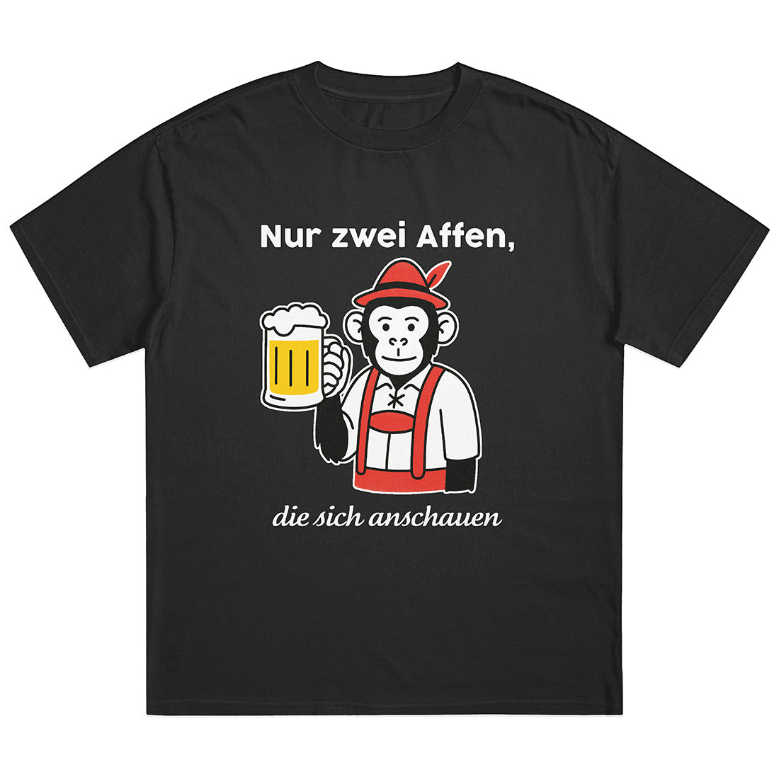 NUR ZWEI AFFEN - Premium Shirt Unisex