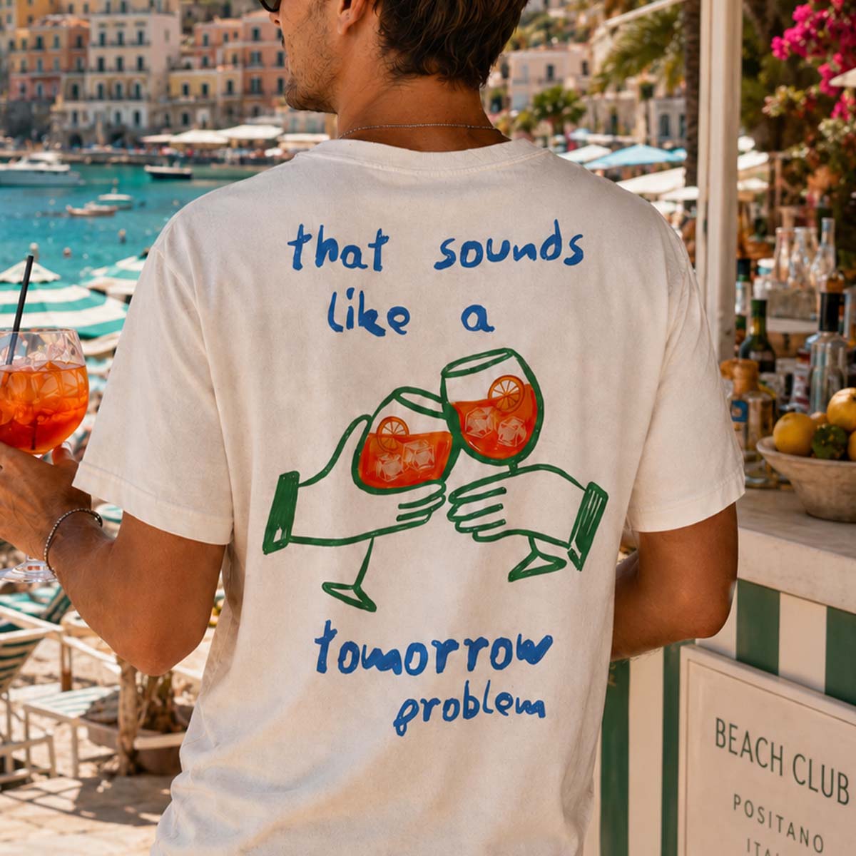 TOMORROW PROBLEM - Premium T-Shirt Backprint