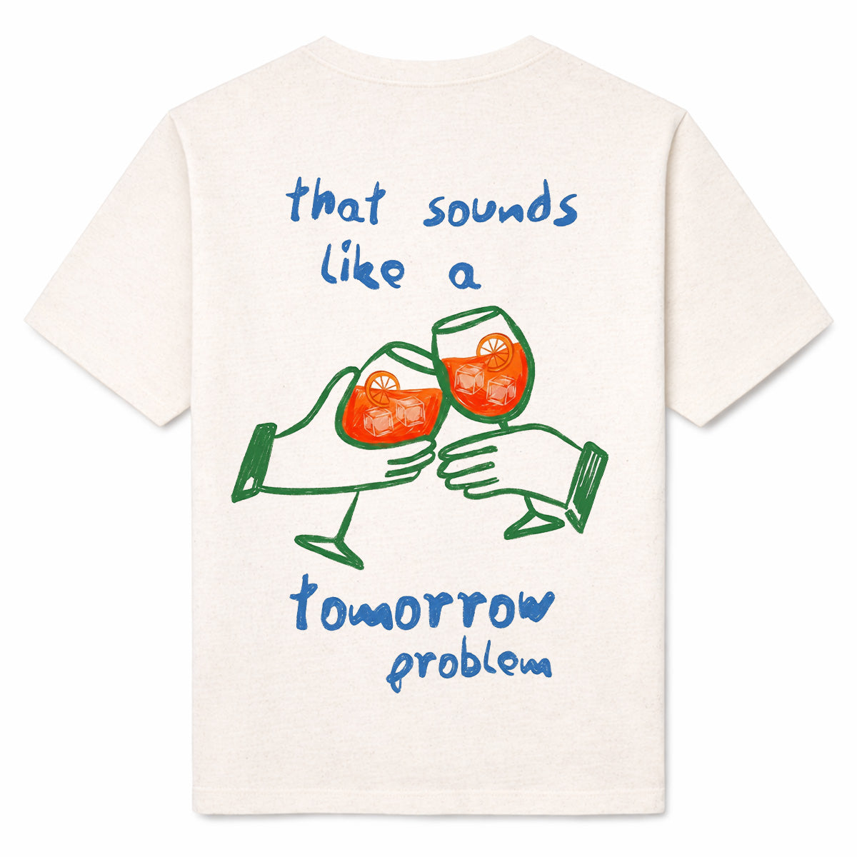 TOMORROW PROBLEM - Premium T-Shirt Backprint