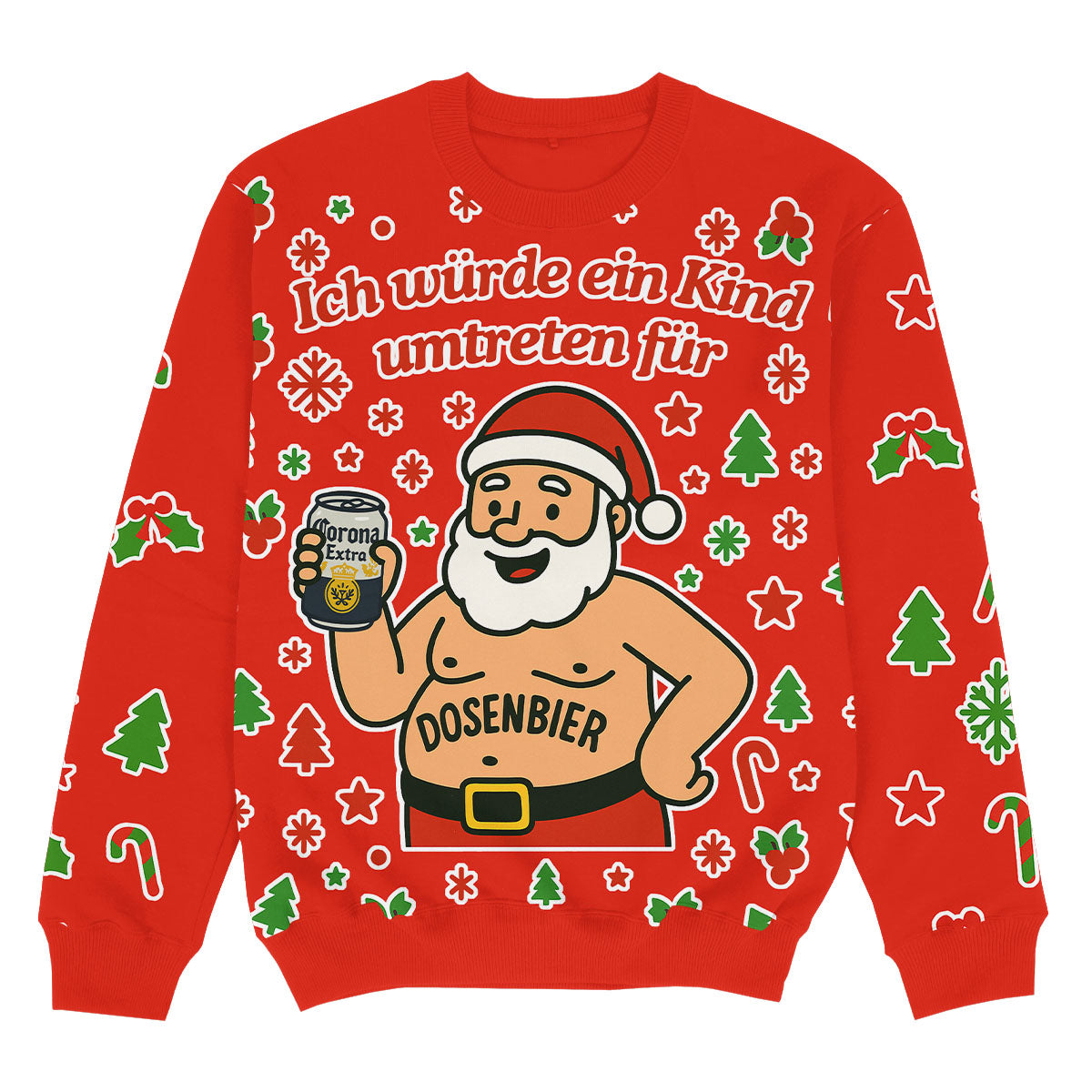 KIND UMTRETEN DOSENBIER ROT - Christmas Ugly Sweater