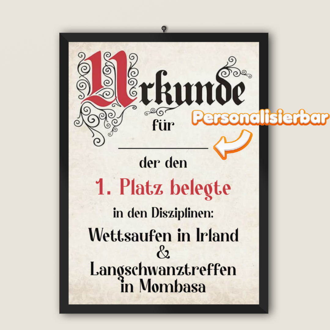 URKUNDE - Premium Poster
