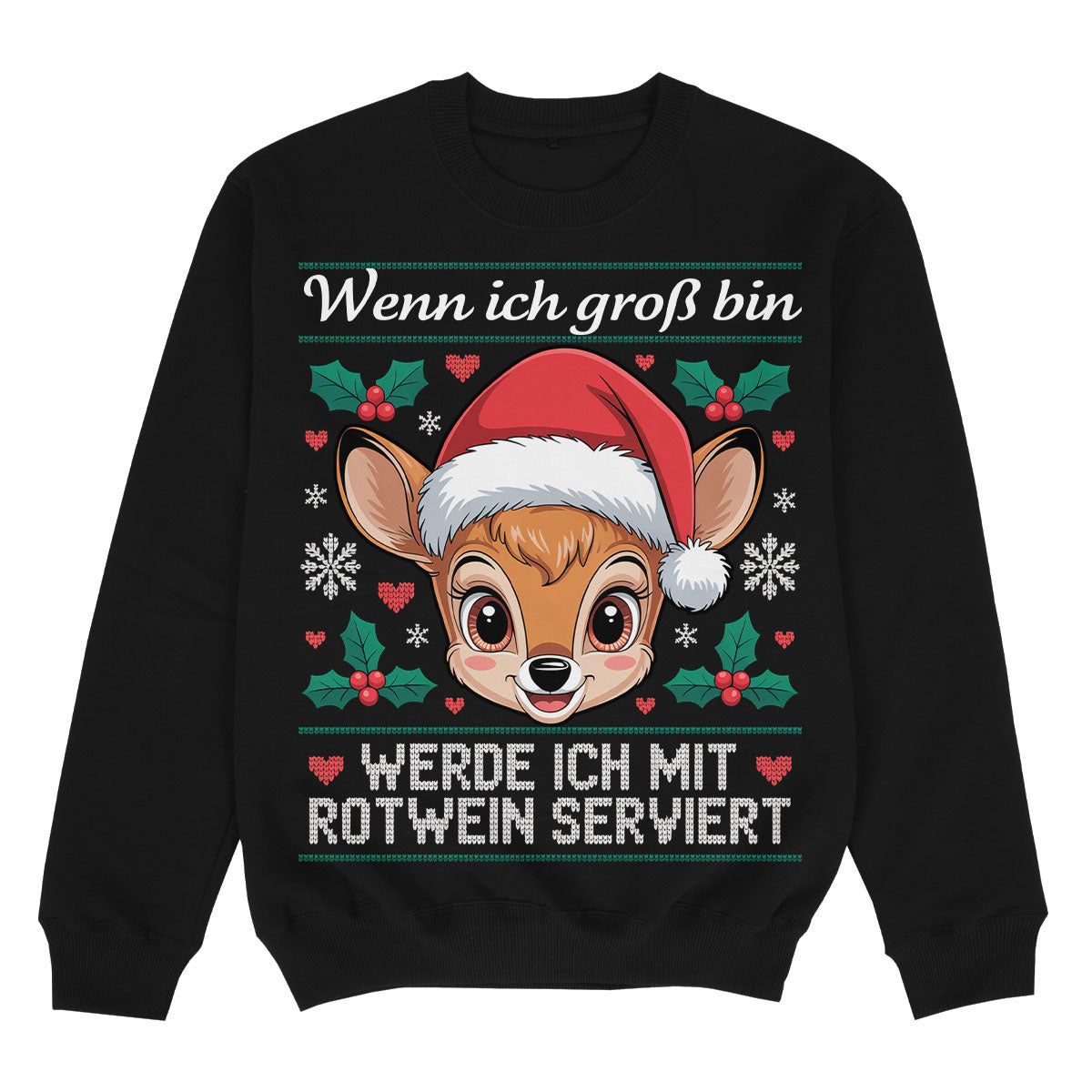 MIT ROTWEIN SERVIERT - Premium Sweater
