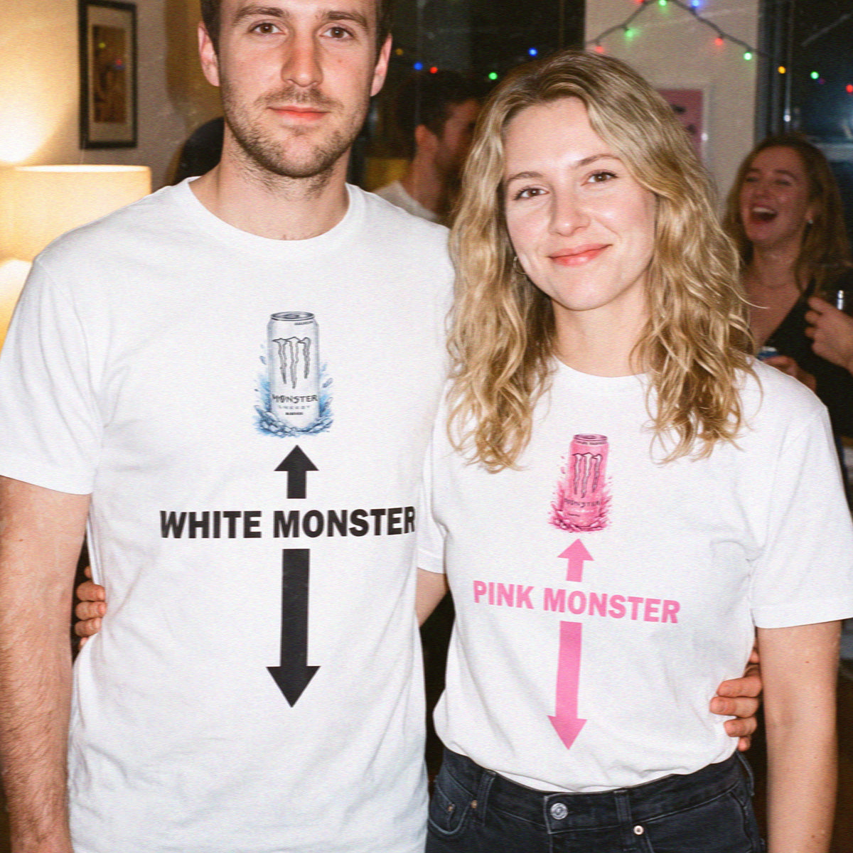 White Monster und Pink Monster Shirts im Zweier-Bundle