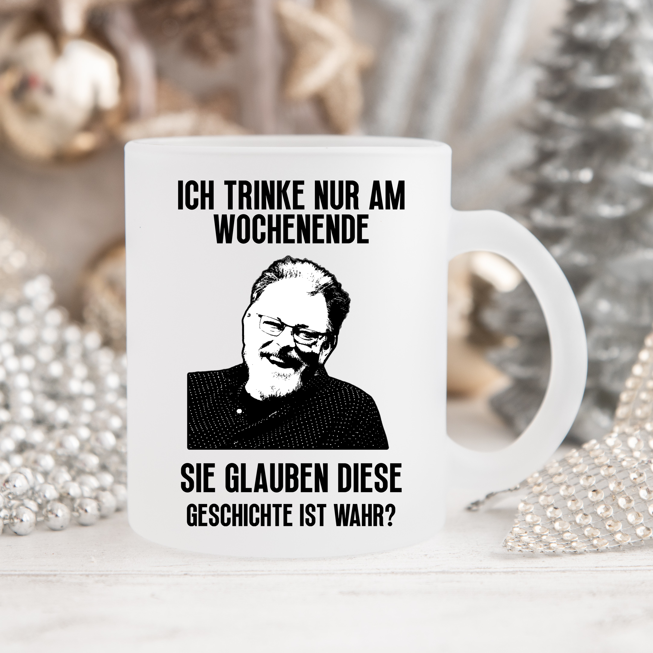 WOCHENDE - Glastasse satiniert