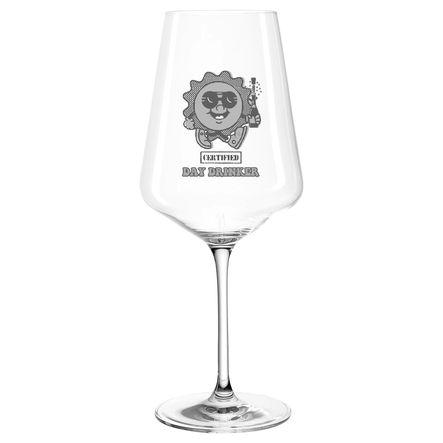 DAY DRINKER - Graviertes Weinglas
