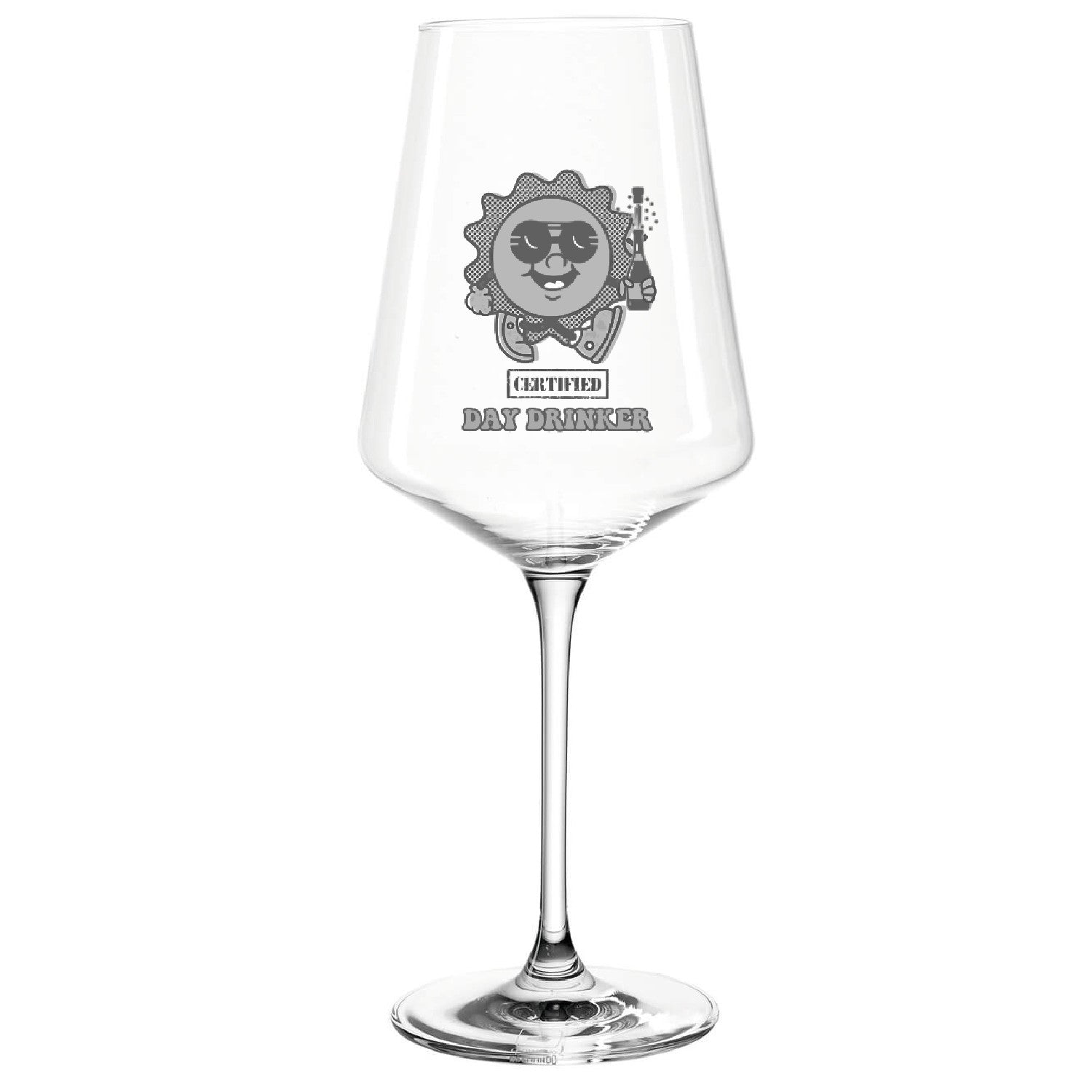 DAY DRINKER - Graviertes Weinglas