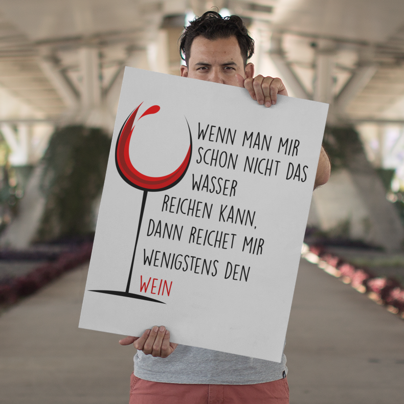 Reichet mir den Wein - Premium Poster 3:4 - Weinspirits
