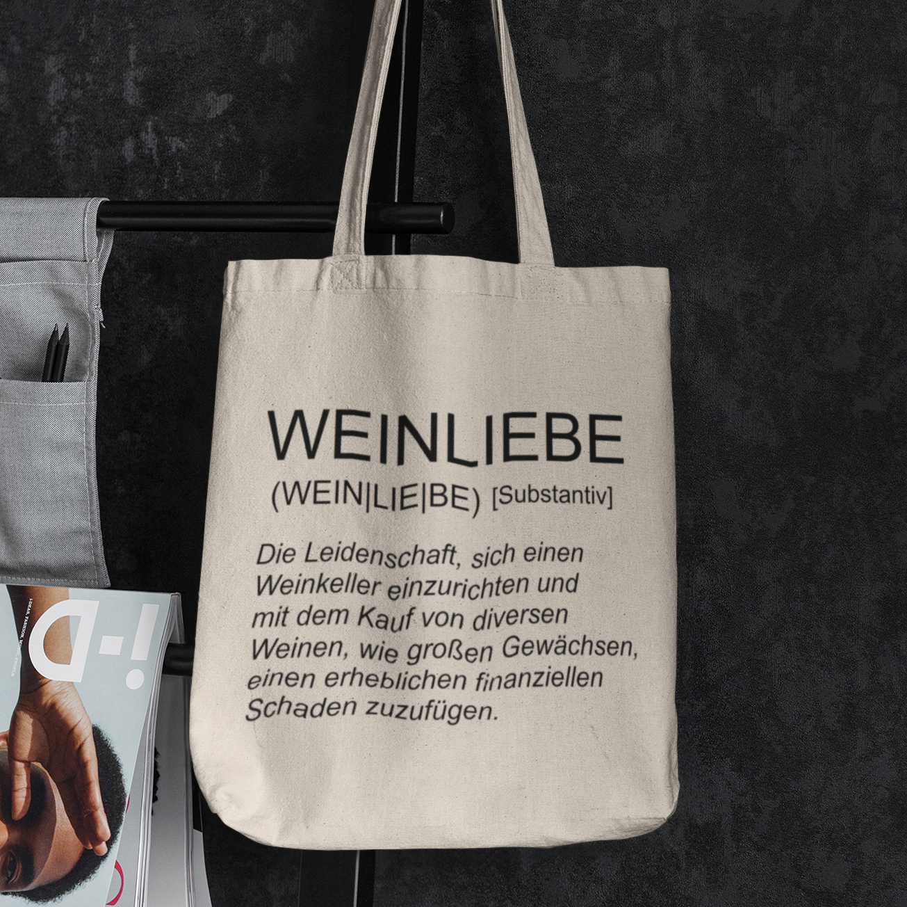 WEINLIEBE - Einkaufstasche Biobaumwolle - Weinspirits