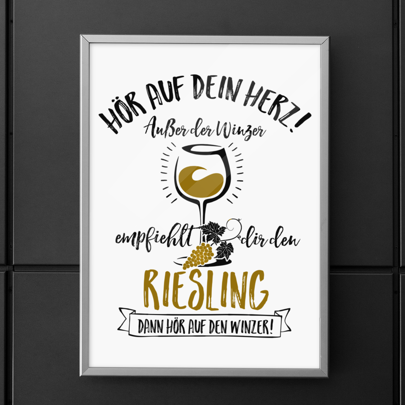 Hör auf dein Herz - Premium Poster 3:4 - Weinspirits