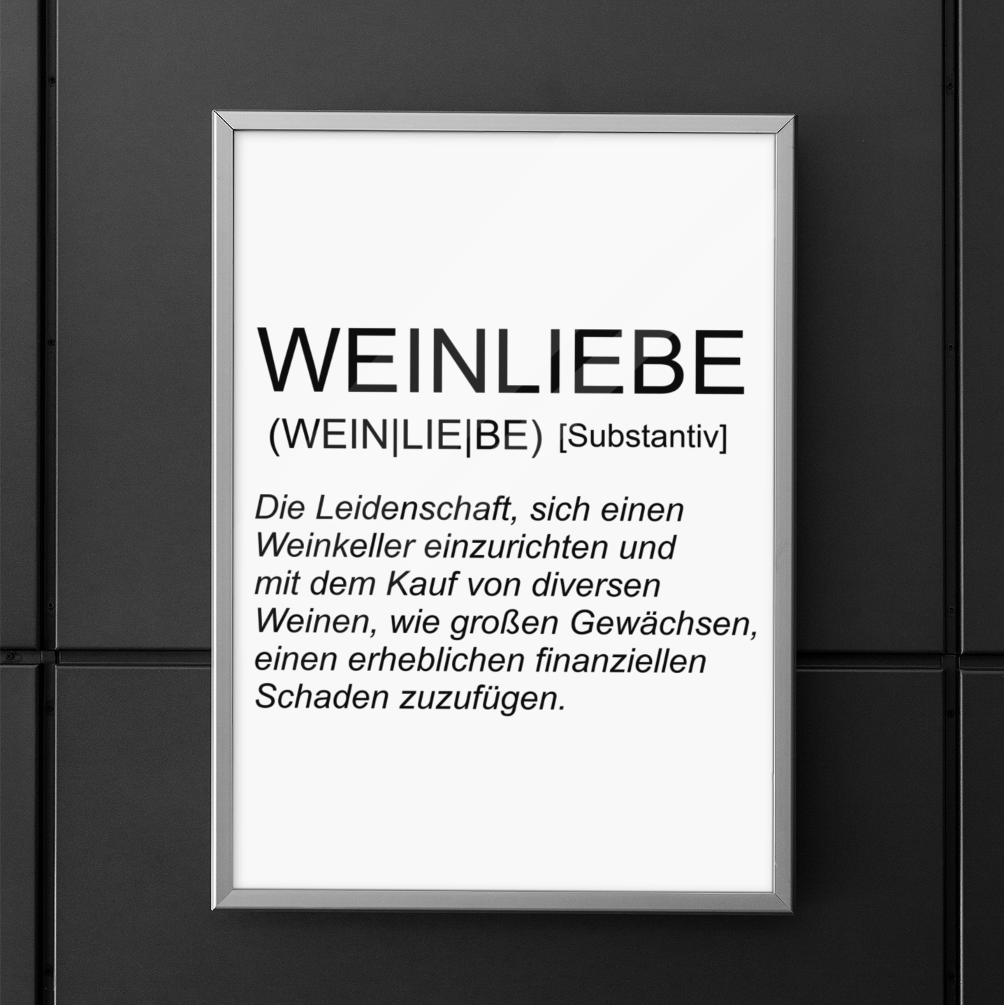 WEINLIEBE - Premium Poster 3:4 - Weinspirits
