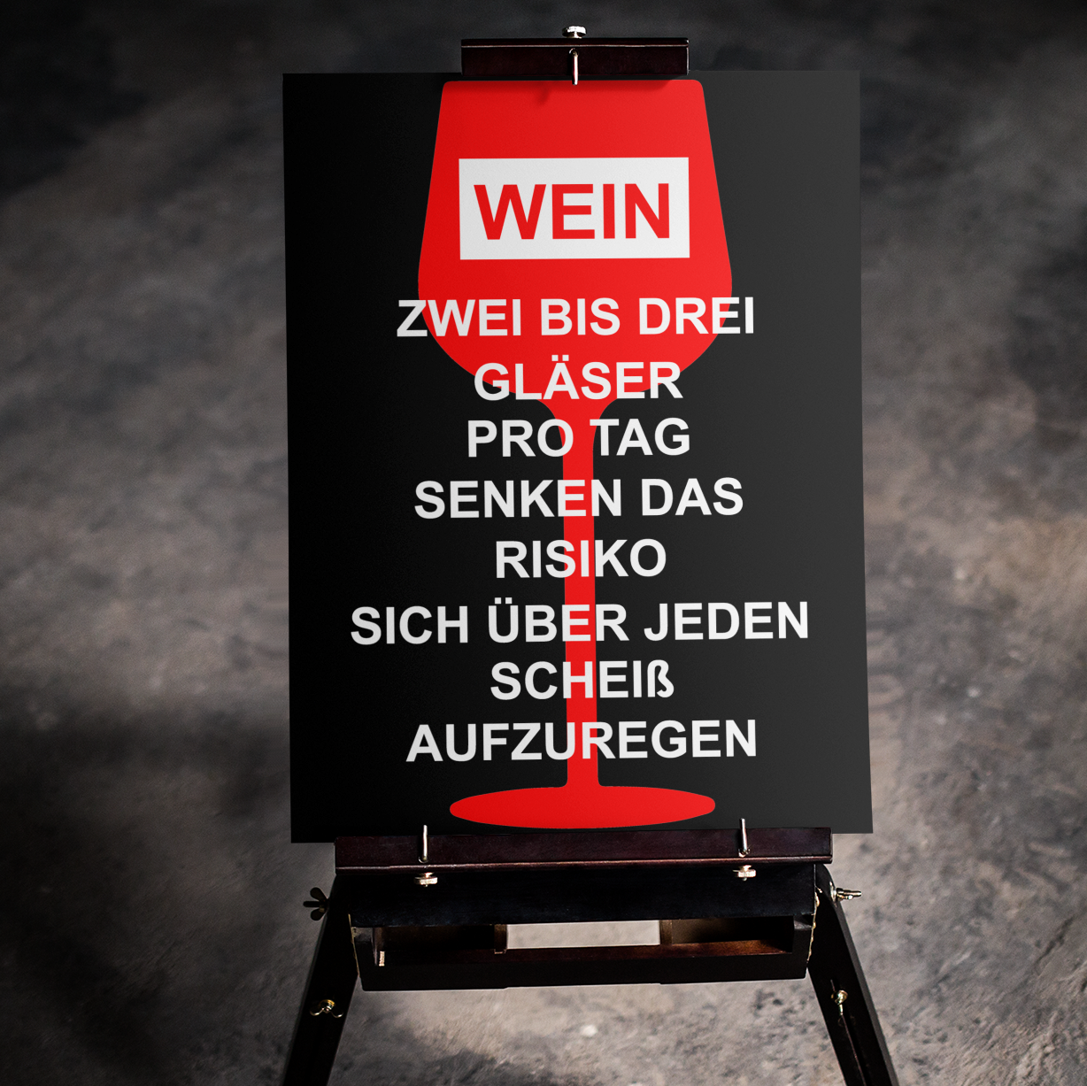 Ein bis zwei Gläser pro Tag - PremiumPoster 3:4 - Weinspirits