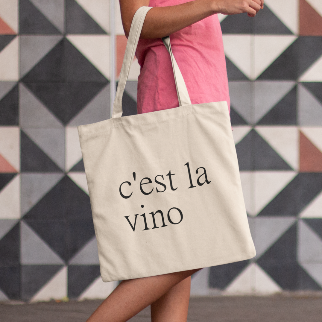 c'est la vino - Einkaufstasche Biobaumwolle - Weinspirits