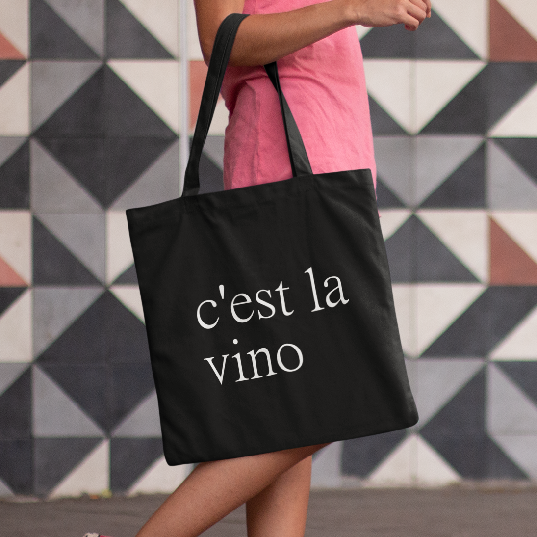 c'est la vino - Einkaufstasche Biobaumwolle - Weinspirits