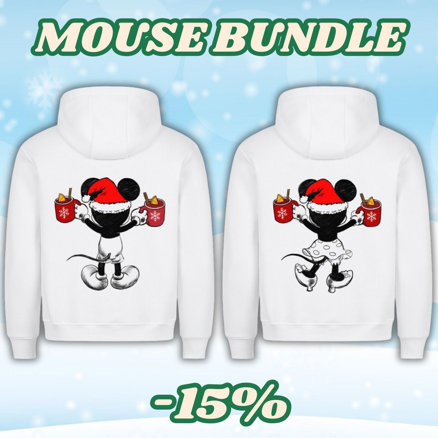 CHRISTMAS MOUSE - Partner Hoodie Bundle