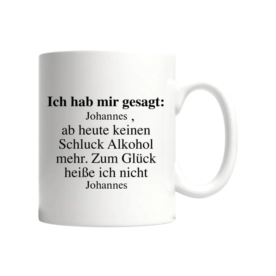 ZUM GLÜCK - Personalisierbare Tasse