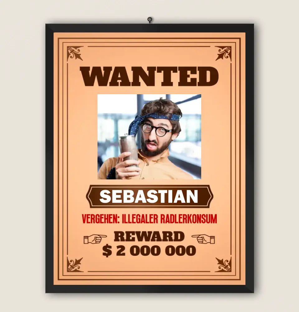 RADLERTRINKER WANTED - Personalisierbares Poster