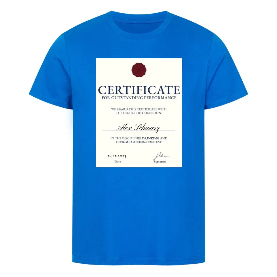 CERTIFICATE - Personalized Tshirt