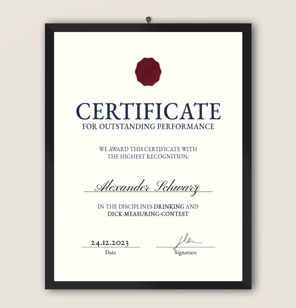 CERTIFICATE - Personalized Poster