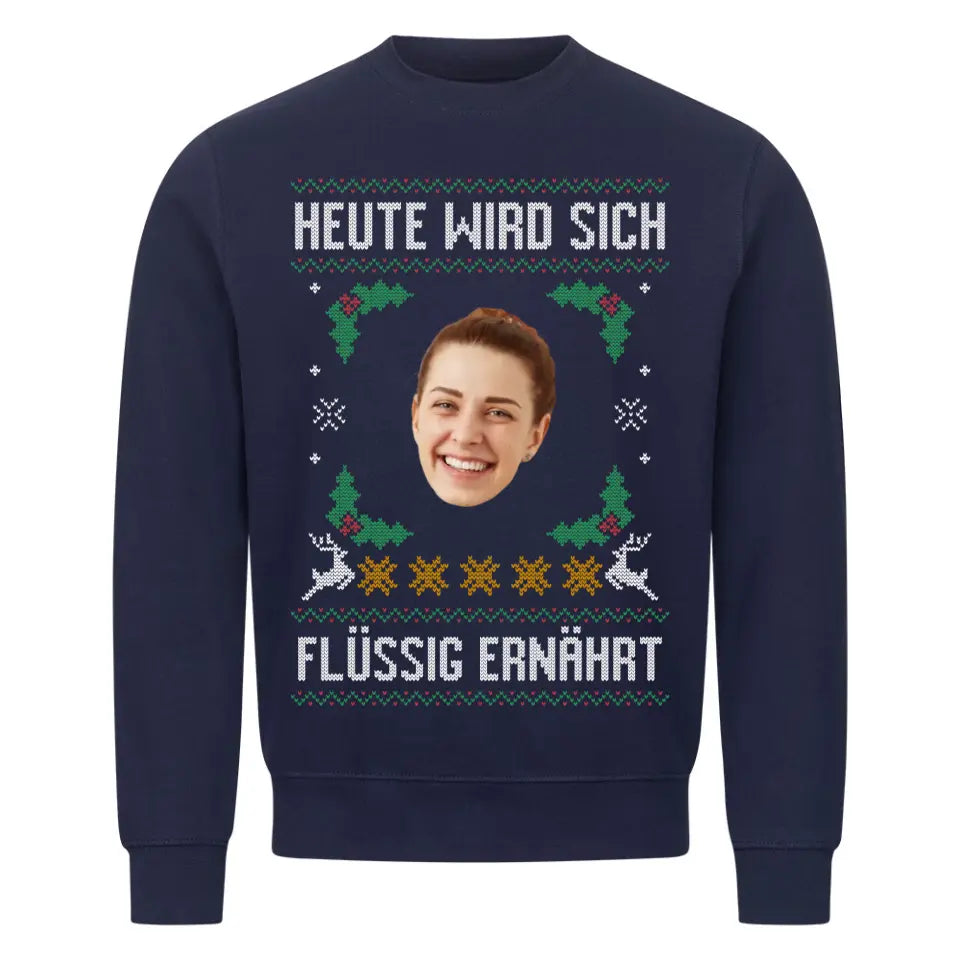 FLÜSSIG ERNÄHRT - Personalisierbarer Sweater