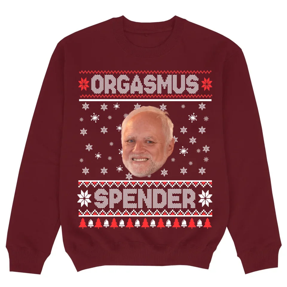 mockup sweater burgund