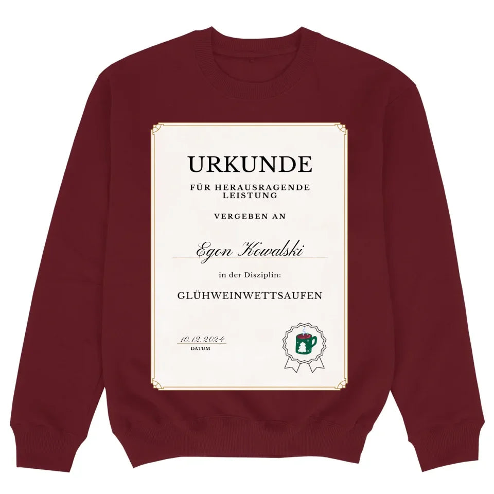 mockup sweater burgund