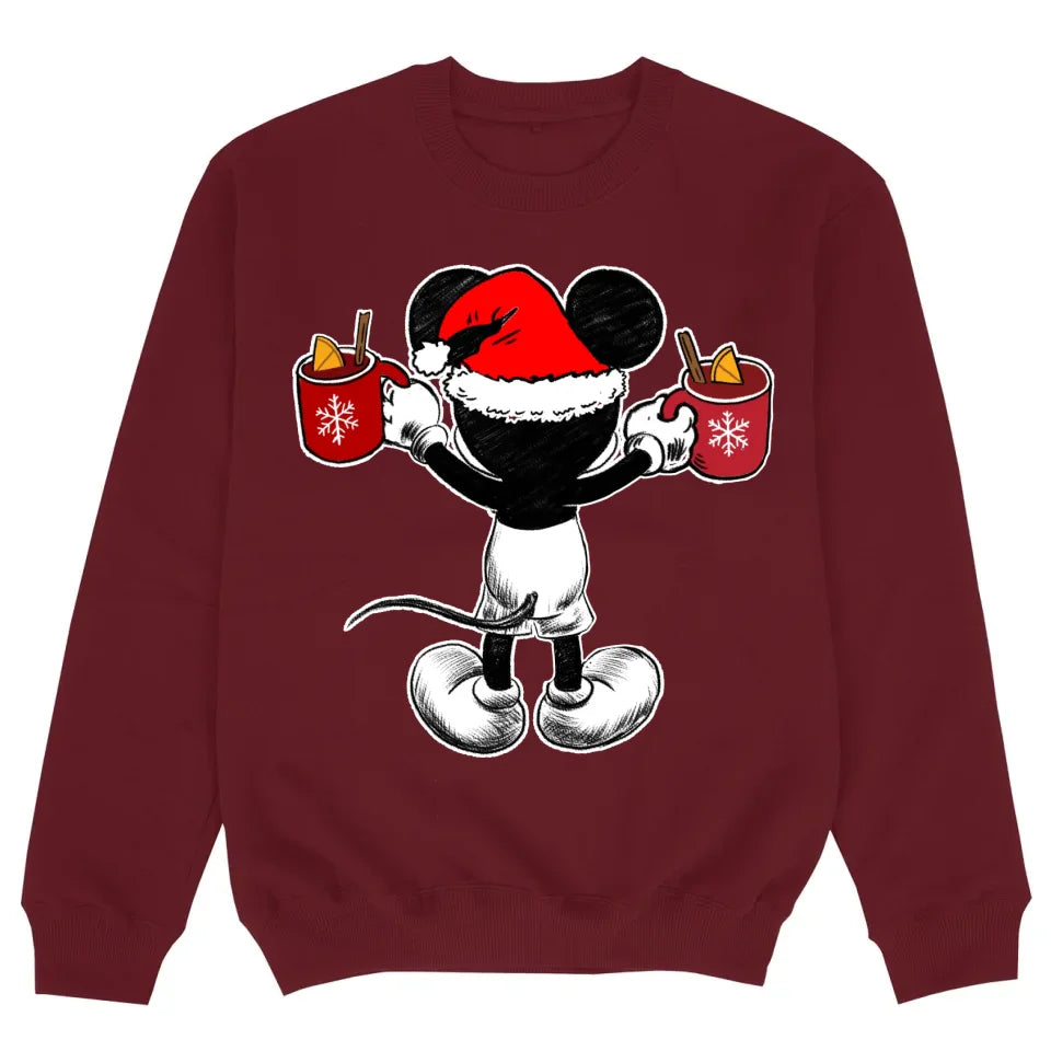 mockup sweater burgund