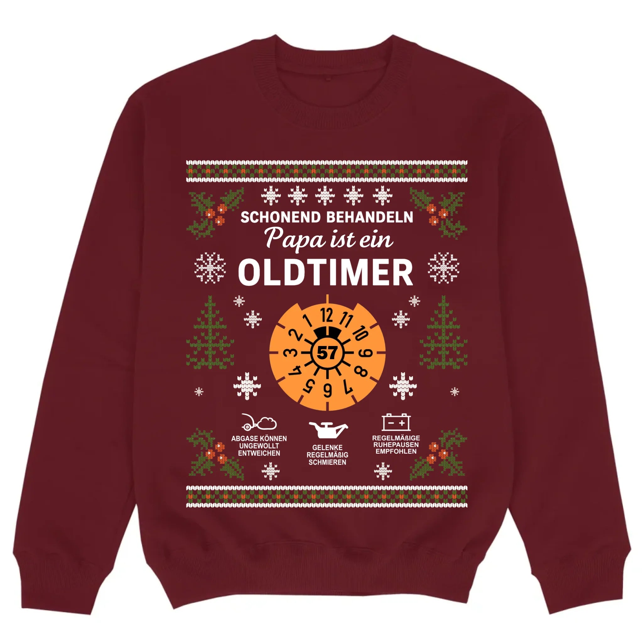 mockup sweater burgund