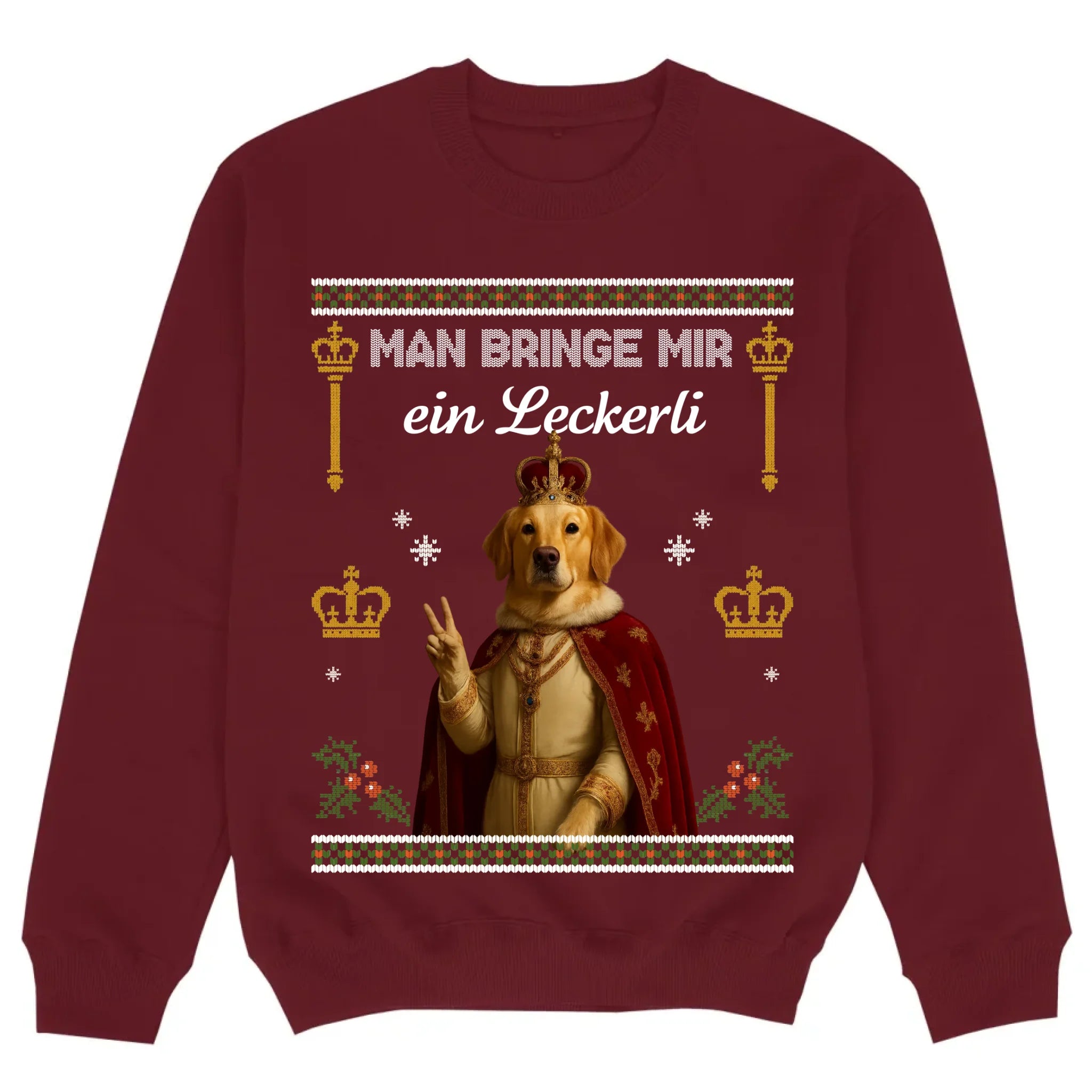 mockup sweater burgund