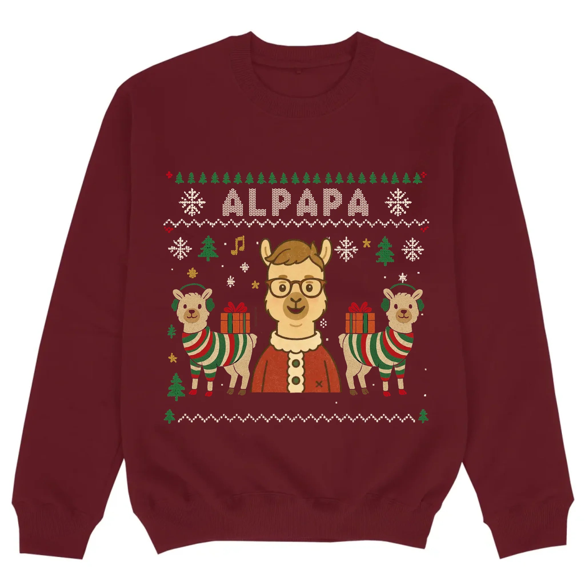 mockup sweater burgund