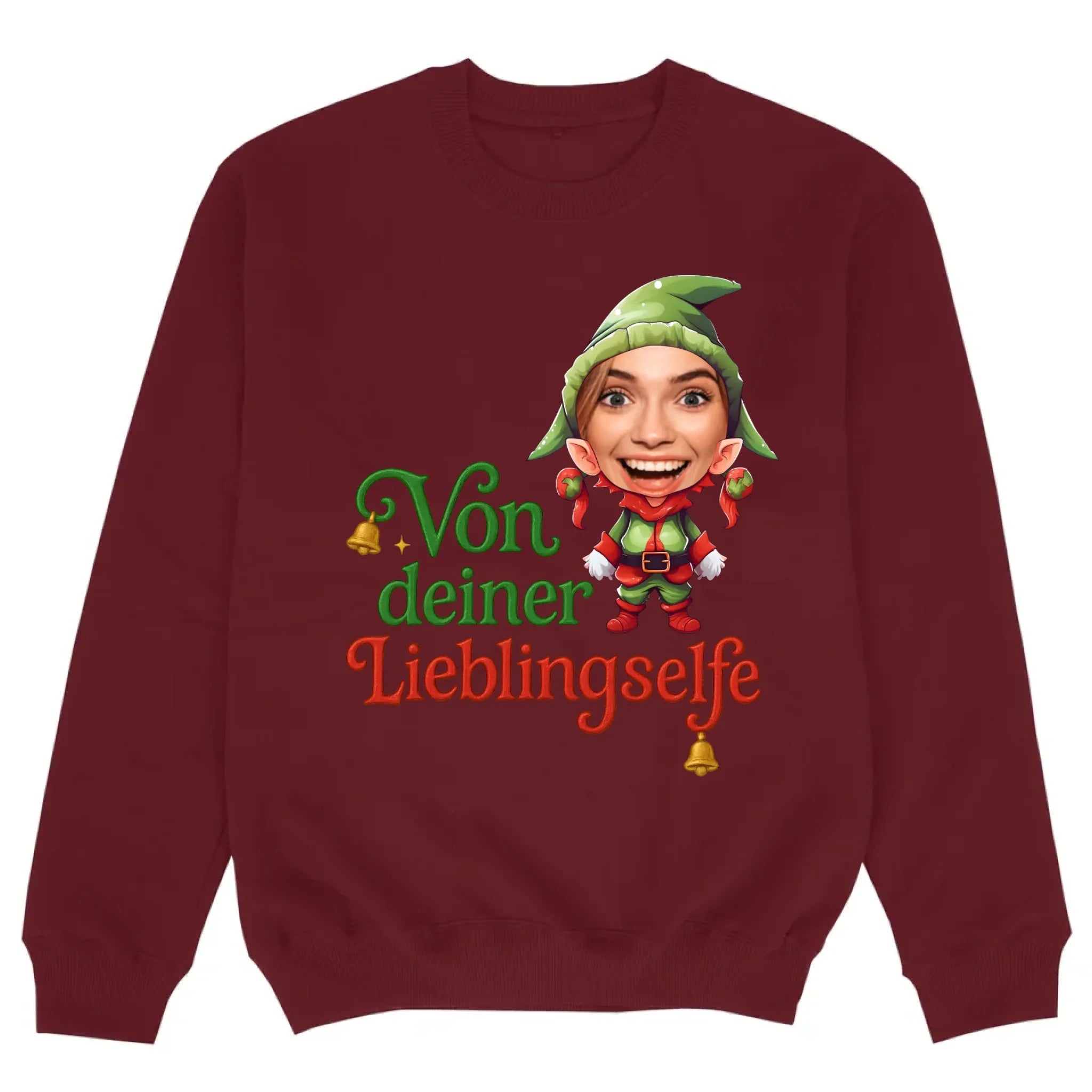 mockup sweater burgund