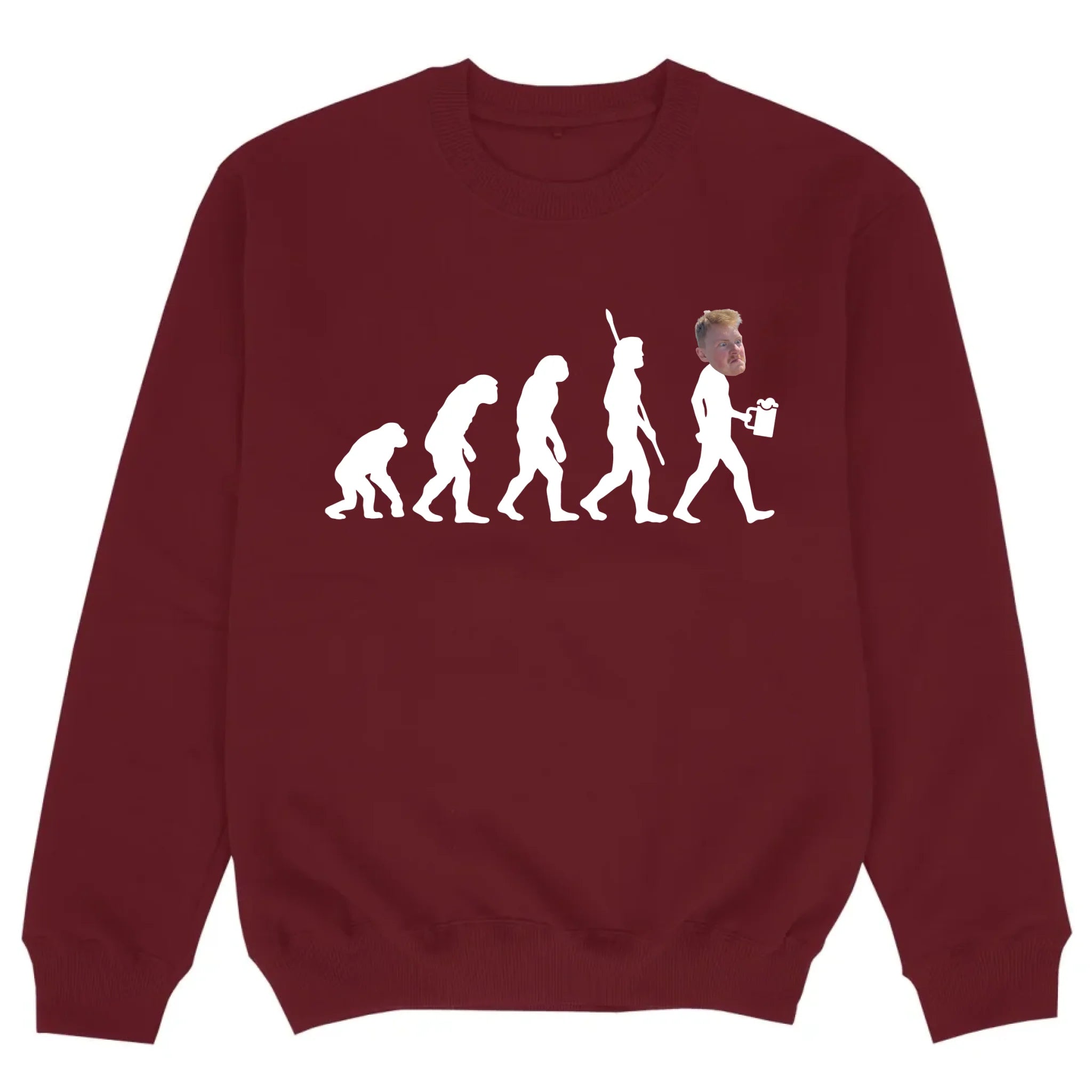 mockup sweater burgund