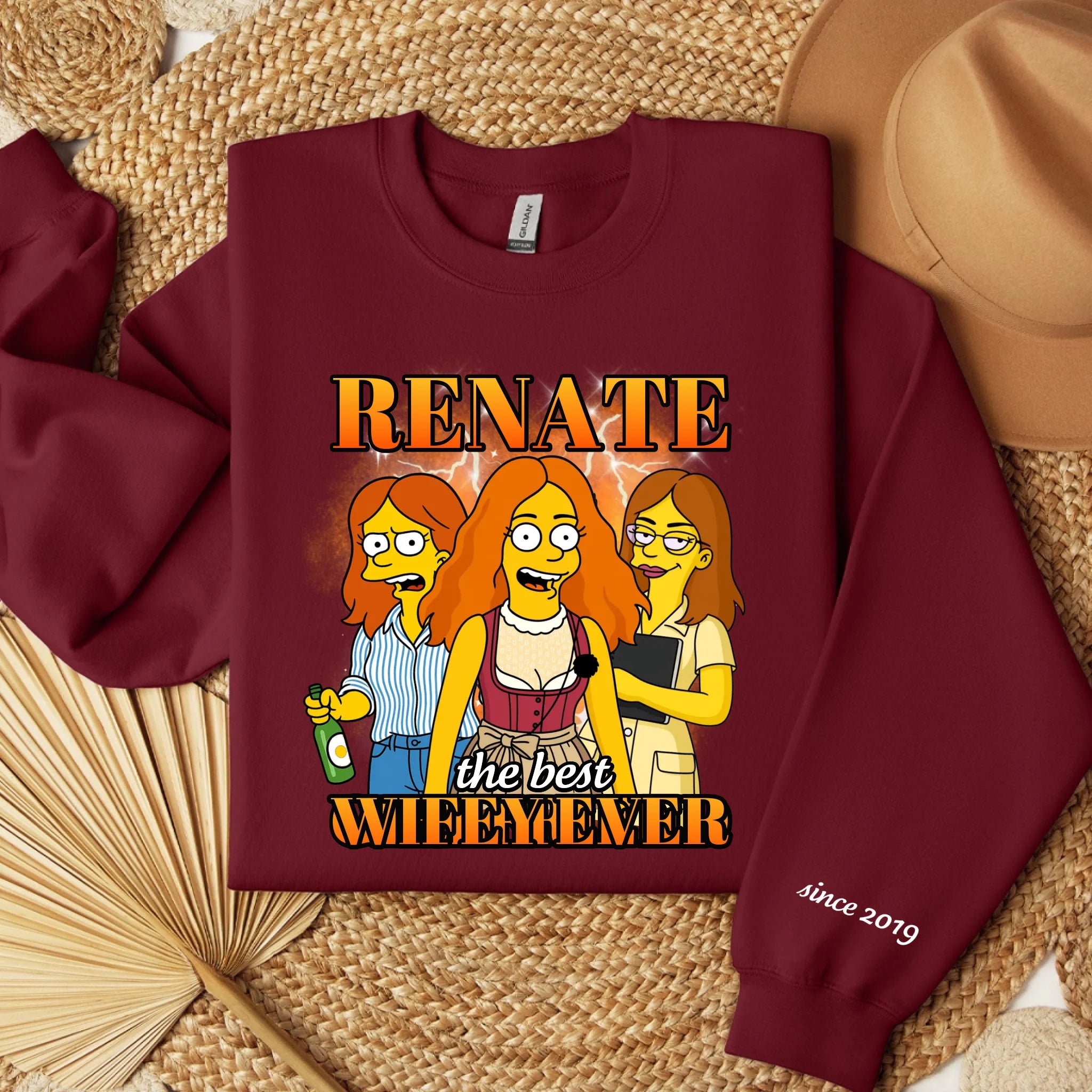 sweater folded burgund