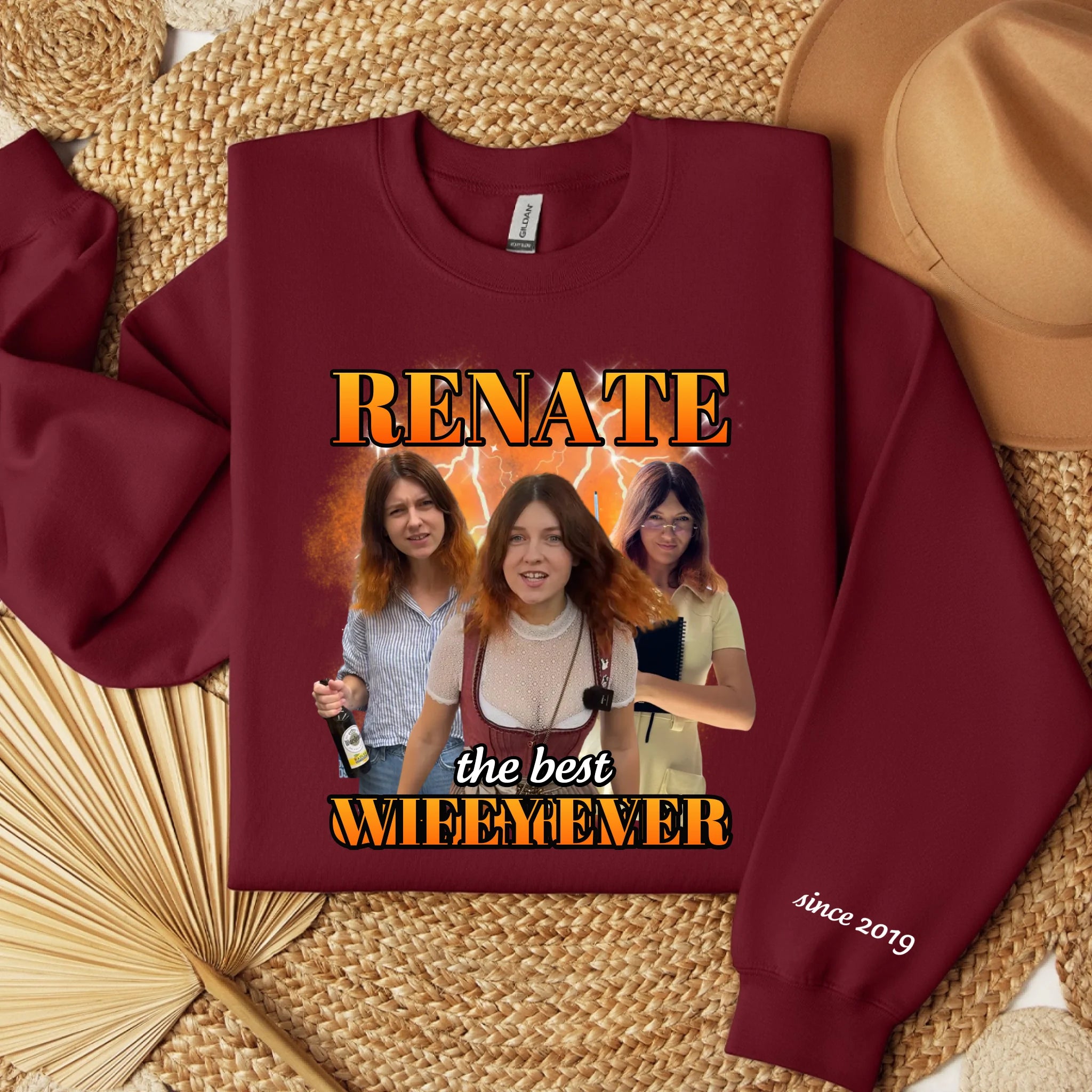 sweater folded burgund