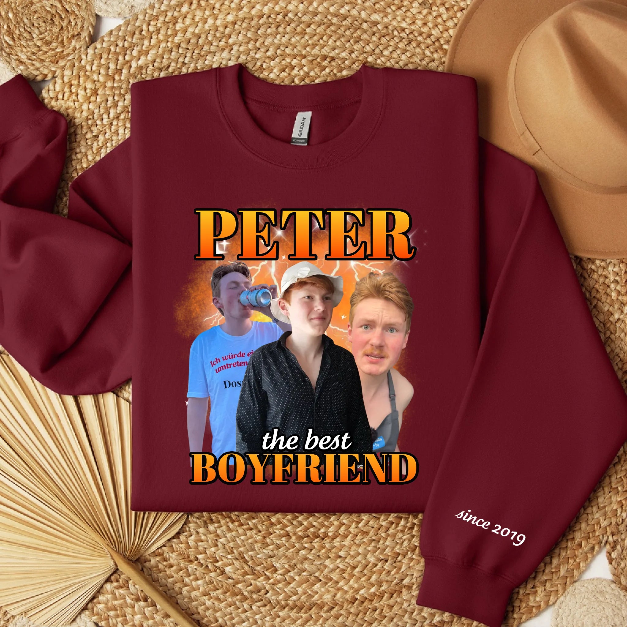 sweater folded burgund