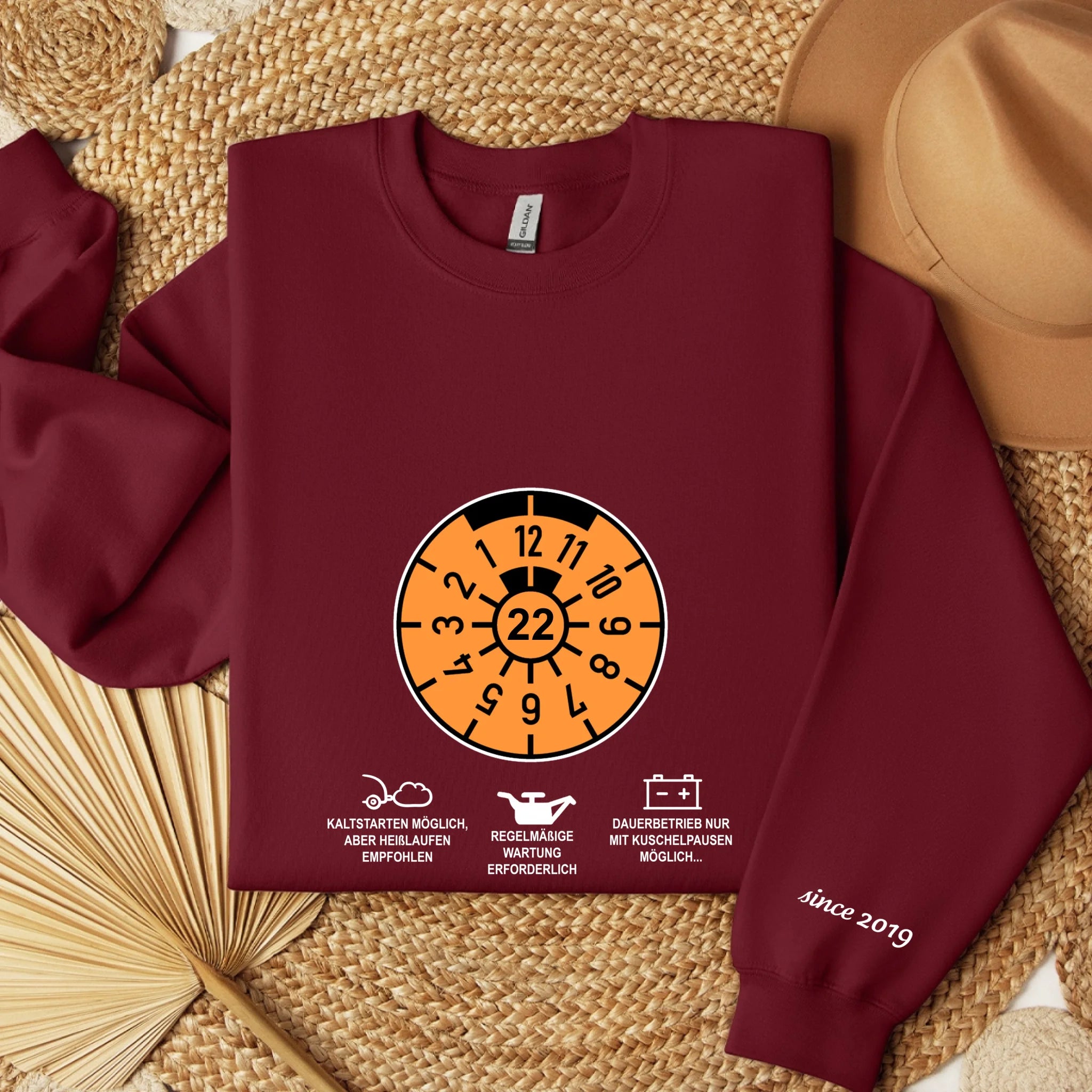 sweater folded burgund