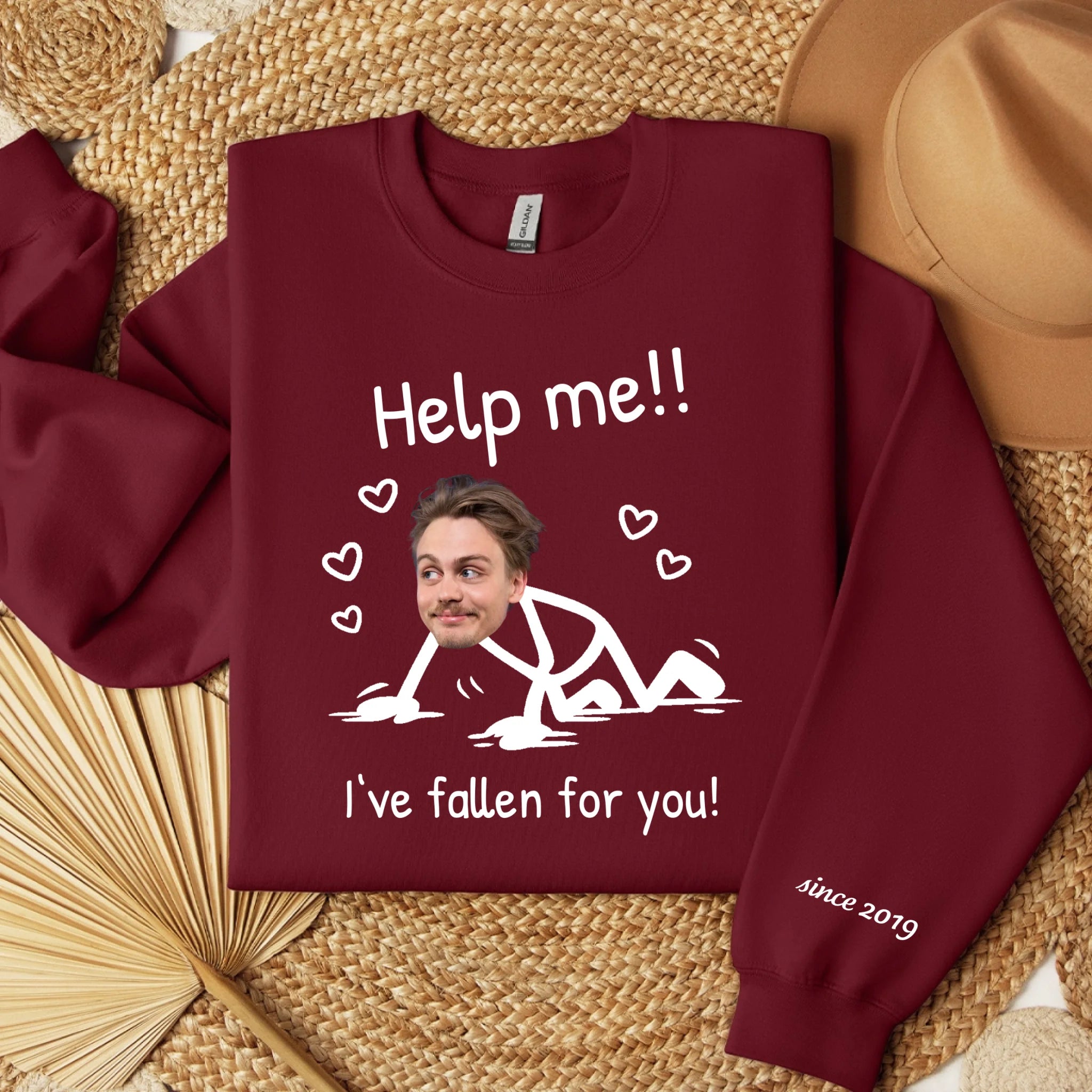 sweater folded burgund