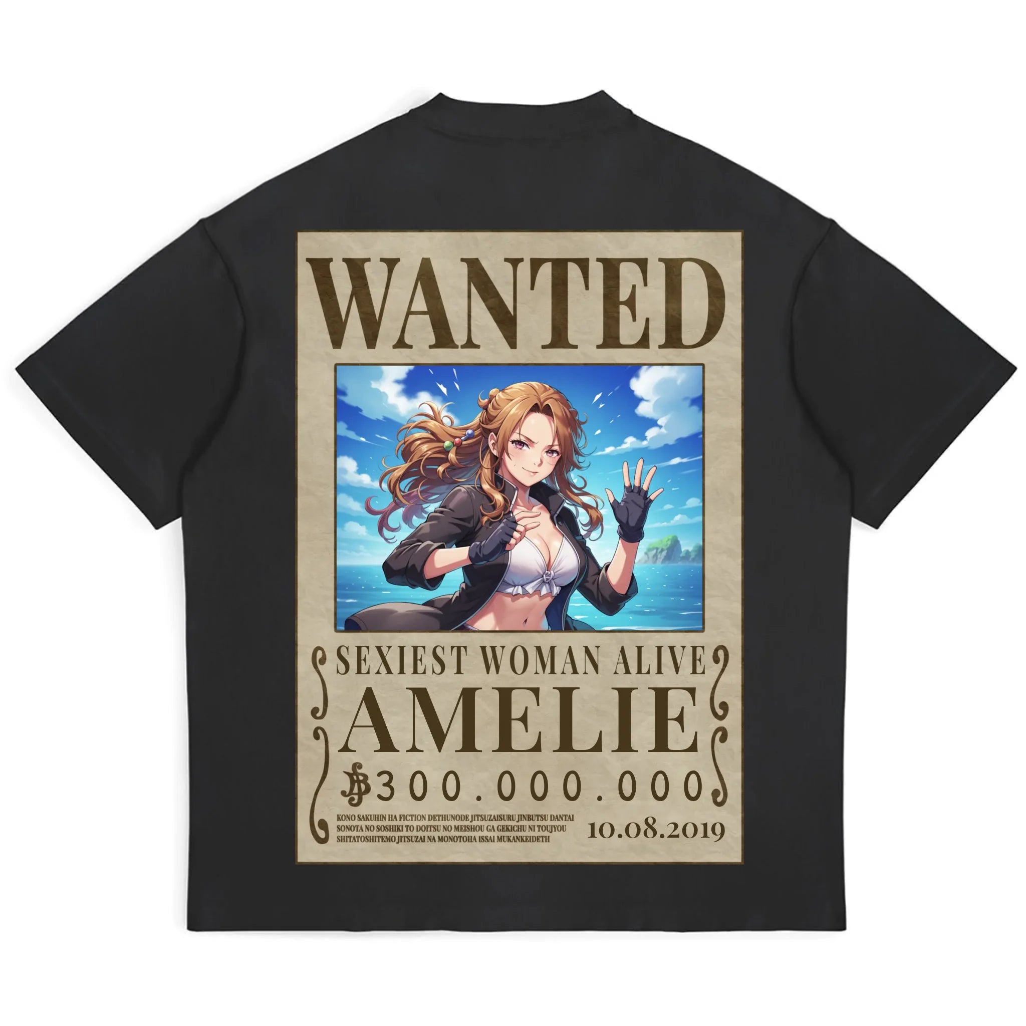 black tee mockup back