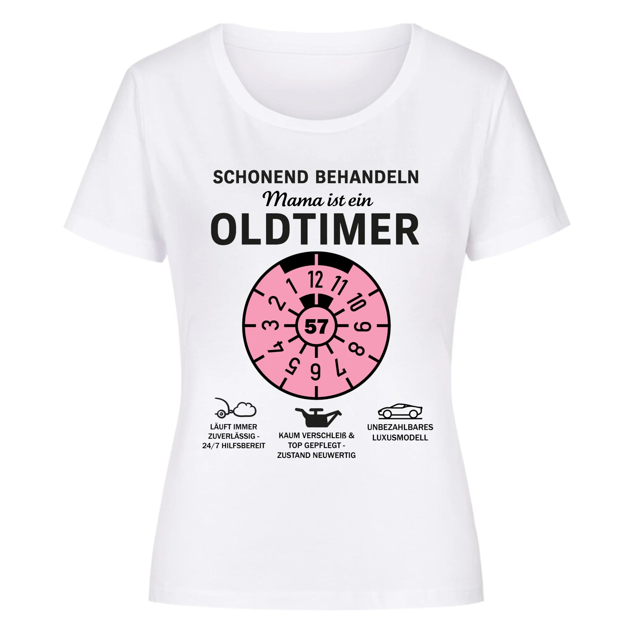 OLDTIMER MAMA - Personalisierbares T-Shirt