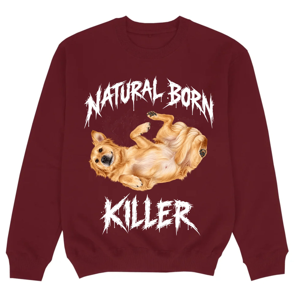 mockup sweater burgund