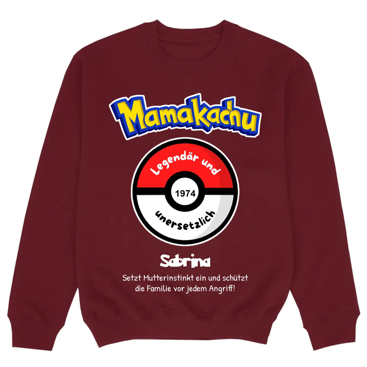 mockup sweater burgund