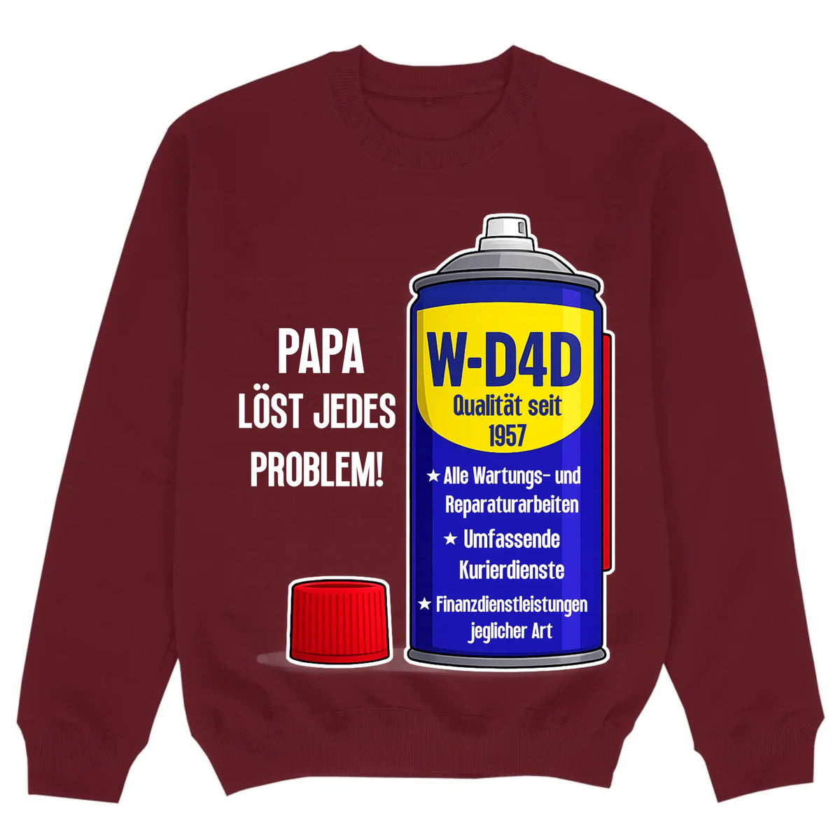 mockup sweater burgund
